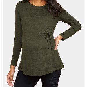 Motherhood Maternity olive green pullover maternity sweater